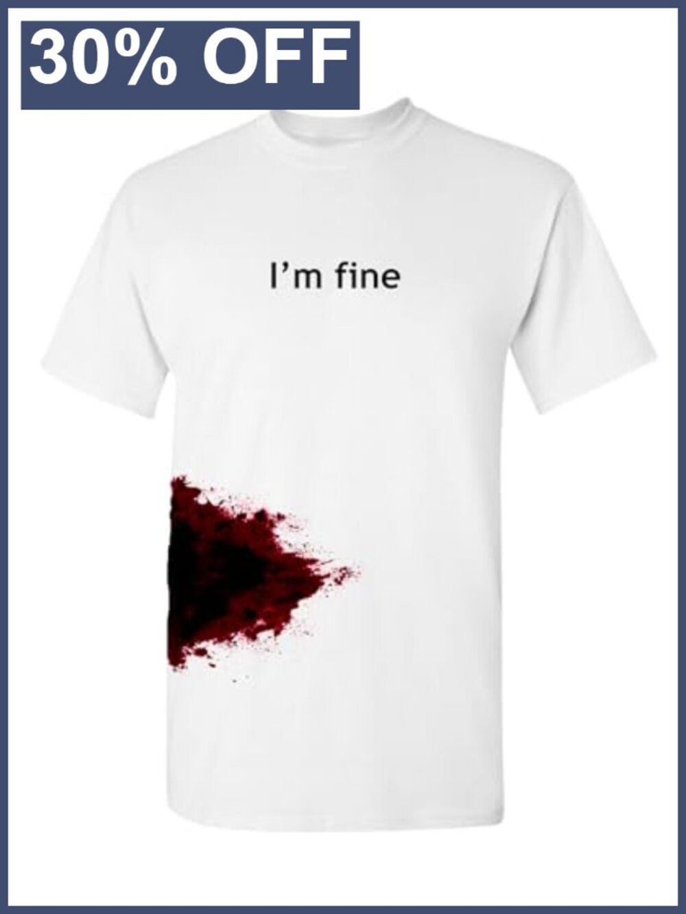 I'm Fine Bloody Halloween Costume Funny Horror Graphic Novelty T-Shirt